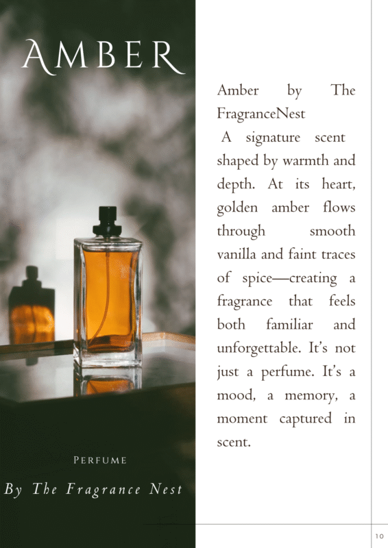 Elegant White Brown New Perfume Article Beauty Magazine